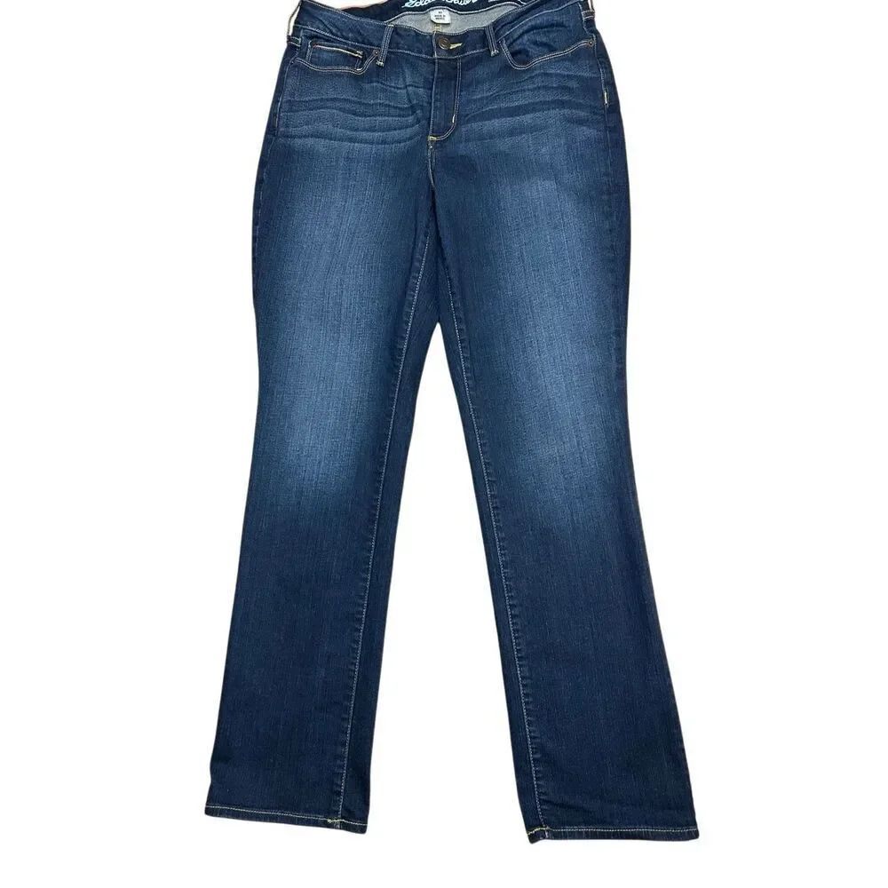 Eddie Bauer Women’s Size 10 Blue Denim Curvy Straight Jeans EUC